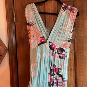 ModCloth Ruby Rocks Eastern Peacock maxi dress